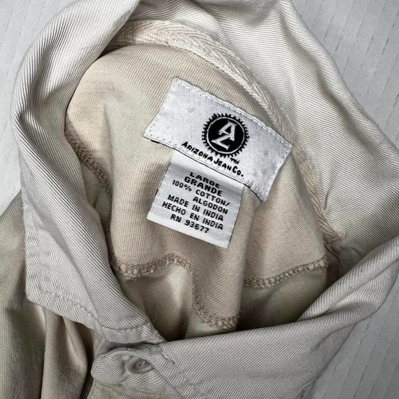 Arizona Jean Co. Vintage Polo Cream/Navy Large - Picture 8 of 8